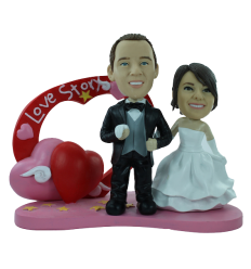 Figurine personnalisée mariage avec porte photo