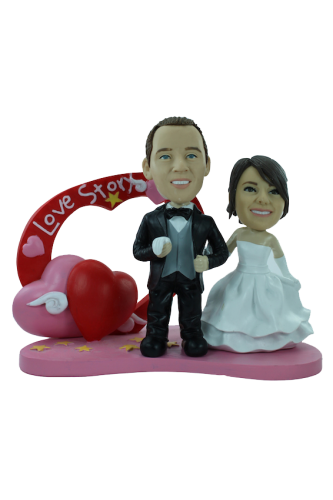 Figurine personnalisée mariage avec porte photo