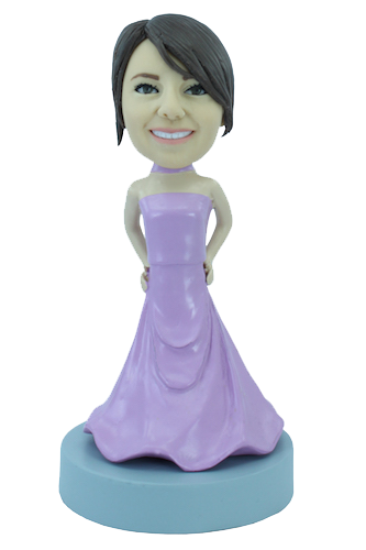 Figurine personnalisée en robe de bal