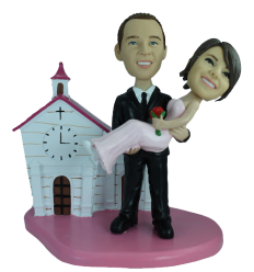 Figurine mariage personnalisé à l'église