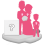 Figurine personnalisée mariage (100%) + 1enfant + décor XL