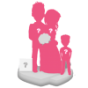 Figurine di matrimonio personalizzata (100%) + 1 Bambino) + scenario M