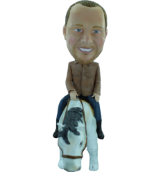 Custom bobblehead on horseback