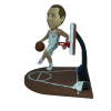 Custom bobblehead Play action