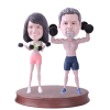 Figurine personnalisée musculation couple