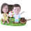 Figurine personnalisée "Pic nique frère soeur"