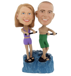 Custom bobbleheads water skiing