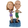 Figuras personalizadas de pareja esqui acuatico