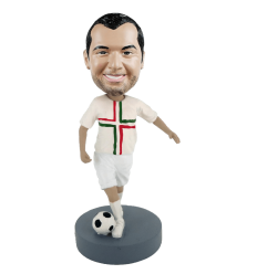 Figurine personnalisée footballeur heureux