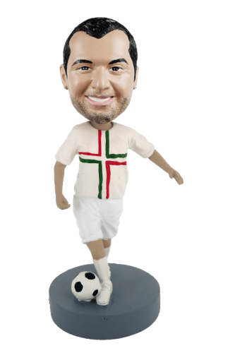 Figurina personalizzata calciatore felice