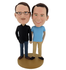 Custom bobbleheads couple of men