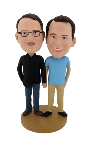 Custom bobbleheads couple of men