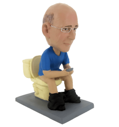 Custom made bobbleheads  toilet