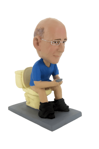 Custom made bobbleheads  toilet