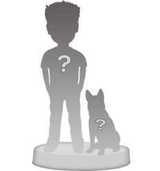 Full custom bobblehead 1 person + 1 Pet