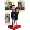 Full custom bobbleheads couple + 1 Pet