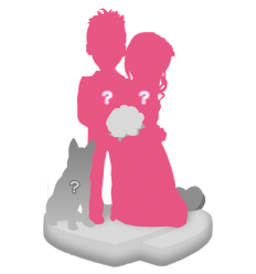 100% Personalizierte Figur hochzeitspaar + 1 Tiere