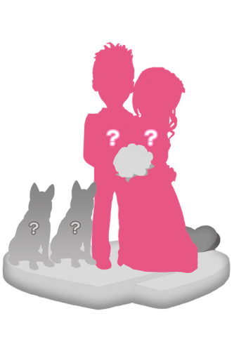 100% Personalizierte Figur hochzeitspaar + 2 Tiere