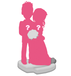 Figurina di matrimonio personalizzata (100%) + Arredamento fornito