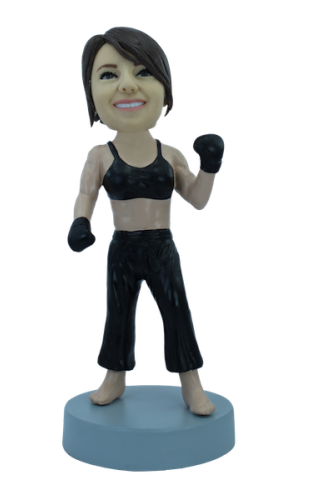 Personalizierte Figur Frau Boxer