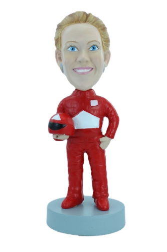 Figurine personnalisée en coureuse de formule 1