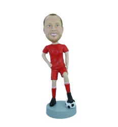 Figurine personnalisée  en footballeur dribbleur