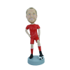 Figurine personnalisée  en footballeur dribbleur