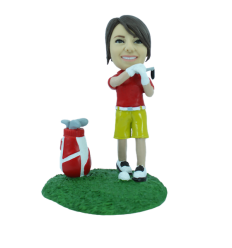 Figura personalizable Mujer golfista profesional