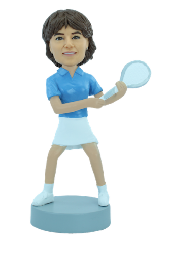Personalizierte Figur Frau Tennisspieler