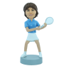Figurina personalizzabile Donna giocatore di tennis