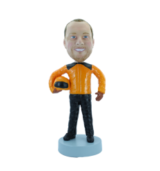 Custom bobblehead football action