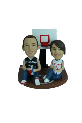 Custom bobblehead Our basketball court