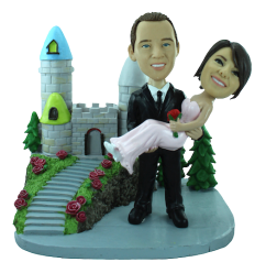 Figura de boda personalizable con castillo