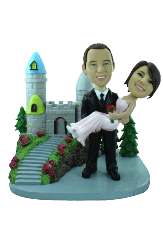 Figur hochzeitspaar personalisierte mit Schloss