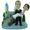 Figurina di matrimonio personalizzabile con castello