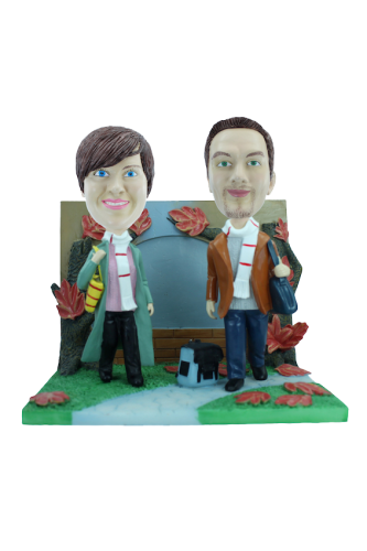 Custom bobblehead Autumn stroll