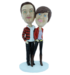 Custom bobbleheads "Trendy couple"