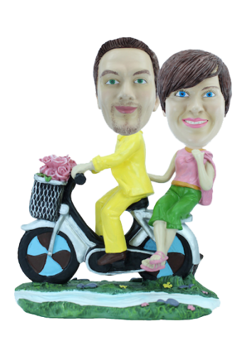 Figurine personnalisée en vélo