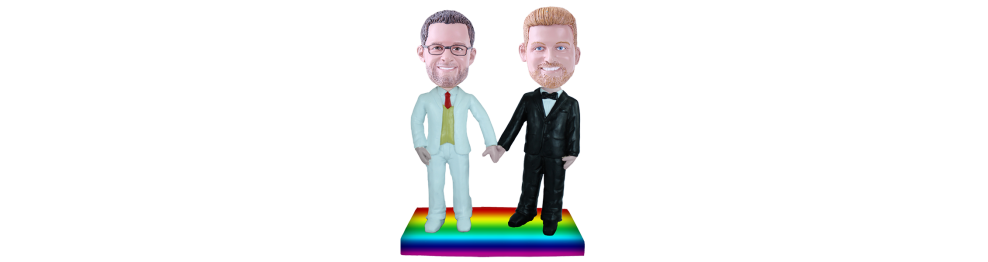 Gay wedding custom bobblehead